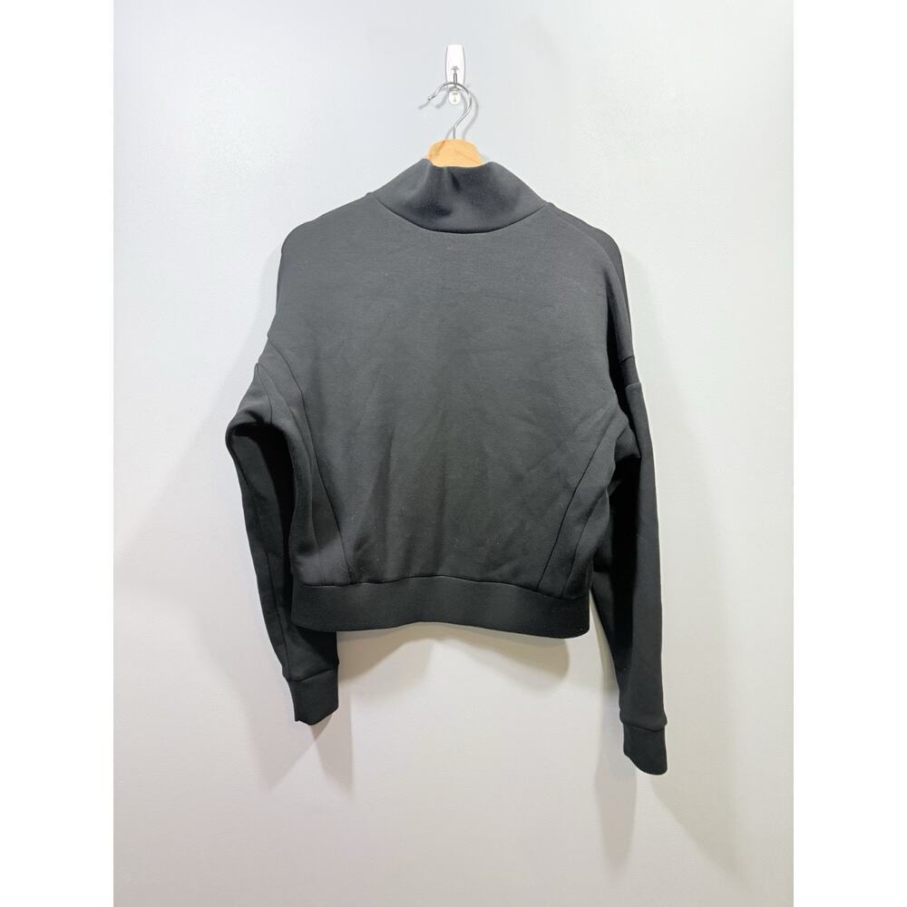SPANX AirEssentials Full Zip Sweatshirt Relaxed Raglan in Very Black Sz S - Picture 11 of 12